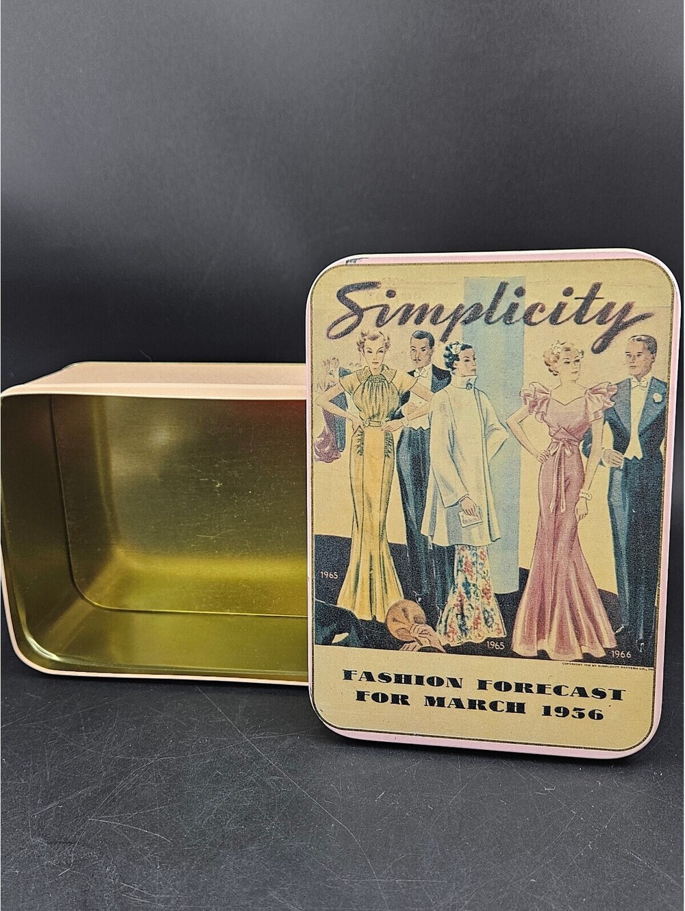 Vintage Simplicity Pattern 1988 Tin Box Co March 1936 Fashion Forecast Sewimg